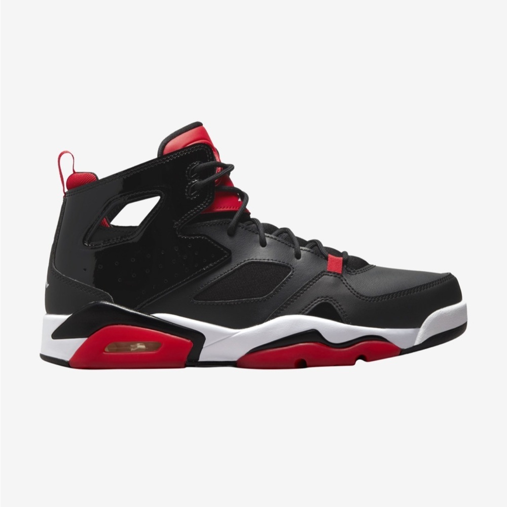 JORDAN  FLTCLB Black and Red High-Top Sneakers size 7 Youth
